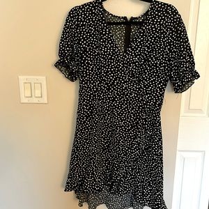 Black and white polka dot dress